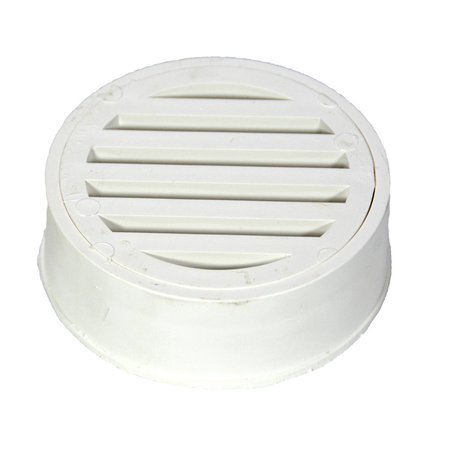 SPEE-D NDS 3 in. White Round Polyolefin Drain Grate WC100